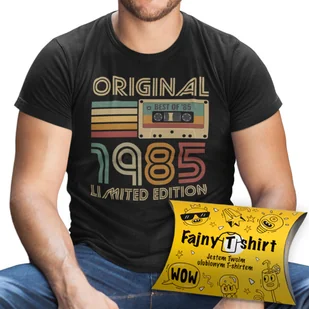 Koszulka Na 40 Urodziny Rocznik 1985 Kaseta Prezent Bawełna 100% Xl - Koszulki męskie Koszulka Na 40 Urodziny Rocznik 1985 Kaseta Prezent Bawełna 100% Xl - Koszulki męskie - miniaturka - grafika 1