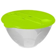 Miski i półmiski - Komplet Cykoria miska 5 l z pokrywą i sztućcami + salaterka 1 l zielony - miniaturka - grafika 1