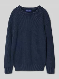 Sweter z dzianiny o kroju regular fit z czystej bawełny model ‘ROSU’ - Swetry dla chłopców - miniaturka - grafika 1