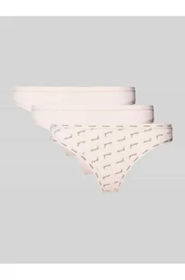 Stringi z nadrukiem z logo w zestawie 3 szt. - Guess - Majtki damskie - miniaturka - grafika 1
