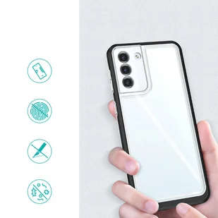 Clear 3in1 etui do Samsung Galaxy S23 silikonowy pokrowiec z ramką czarne - Etui i futerały do telefonów - miniaturka - grafika 7