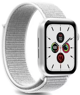 PURO Apple Watch Band Nylonowy pasek do Apple Watch 42 44 mm Biały - Akcesoria do smartwatchy - miniaturka - grafika 1