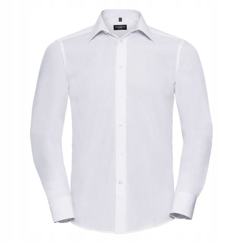 Koszula męska z polibawełny z długim rękawem Biały r. 3XL
