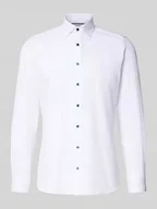 Koszule męskie - Koszula biznesowa o kroju body fit z kołnierzykiem typu kent - miniaturka - grafika 1