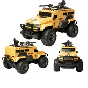 Zabawki zdalnie sterowane - Zdalnie sterowana RC Big Foot Army 1:8 – potężna ciężarówka - miniaturka - grafika 1