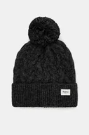 Czapki damskie - Pepe Jeans czapka WALLIS HAT kolor szary z grubej dzianiny PL040353 - miniaturka - grafika 1