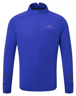 RONHILL Bluza biegowa męska TECH PRISM 1/2 ZIP TEE cobalt/flame - Bluzy sportowe męskie - miniaturka - grafika 1