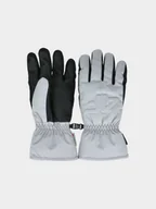Rękawice narciarskie - 4F Rękawice narciarskie Thinsulate damskie - szare XL - miniaturka - grafika 1