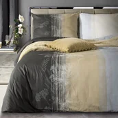 Pościel - Eurofirany Komplet pościeli z satyny bawełnianej "Brązowo szara&quot 200x220 Komplet pościeli z satyny bawełnianej "Brązowo szara&quot 200x220 - miniaturka - grafika 1