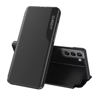 Etui i futerały do telefonów - Eco Leather View Case elegancki futerał etui z klapką i funkcją podstawki Samsung Galaxy S22+ (S22 Plus) czarny - miniaturka - grafika 1