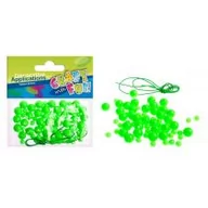 Dekoratorstwo - Craft with Fun Ozdoba dekoracyjna Koraliki Plast Ziel 80szt40/400 - miniaturka - grafika 1