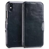 Etui i futerały do telefonów - moVear moVear flipSide C etui do Apple iPhone Xs MAX | 100% Skóra AIXSMS0CIBKVBK - miniaturka - grafika 1