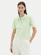 Koszulki sportowe damskie - Tommy Hilfiger Polo 1985 WW0WW43224 Zielony Regular Fit - miniaturka - grafika 1