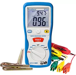 PeakTech Cyfrowy Tester uziemienia i oporu 2700 PEAK2700 - Inne urządzenia pomiarowe PeakTech Cyfrowy Tester uziemienia i oporu 2700 PEAK2700 - Inne urządzenia pomiarowe - miniaturka - grafika 1
