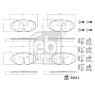 Klocki hamulcowe - Klocki hamulcowe - komplet FEBI BILSTEIN 180631 - miniaturka - grafika 1