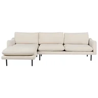 Narożniki - BELIANI Narożnik jasnobeżowy tapicerowany 4-osobowy nowoczesna narożna sofa do salonu prawostronna - miniaturka - grafika 1