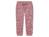 Spodnie i spodenki dla dziewczynek - lupilu® Spodnie dresowe niemowlęce (Wzorzysty/różowy, 122/128) - miniaturka - grafika 1