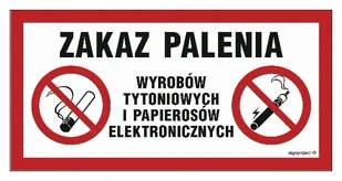 Zakaz palenia i papierosów elektronicznych 400x200 LIBRES POLSKA SP - Akcesoria BHP - miniaturka - grafika 1