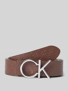 Pasek ze skóry bawolej z aplikacją z logo - Paski - miniaturka - grafika 1
