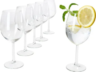 6x Vinissi kieliszki do wody i wina 300ml z nóżką kieliszek koktajlowy uroczystość przyjęcia weselne - Kieliszki - miniaturka - grafika 1