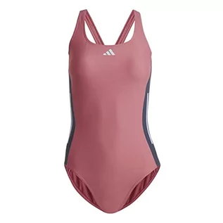 Stroje kąpielowe - adidas, 3S Cb Suit, kostium kąpielowy, różowe warstwy/cień granatowy/niebieski Dawn, 40, Donna - grafika 1
