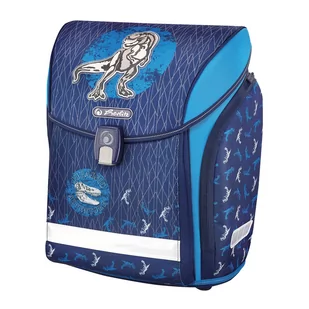 Herlitz Tornister Midi Blue Dino 50013791 - Plecaki szkolne i tornistry - miniaturka - grafika 1