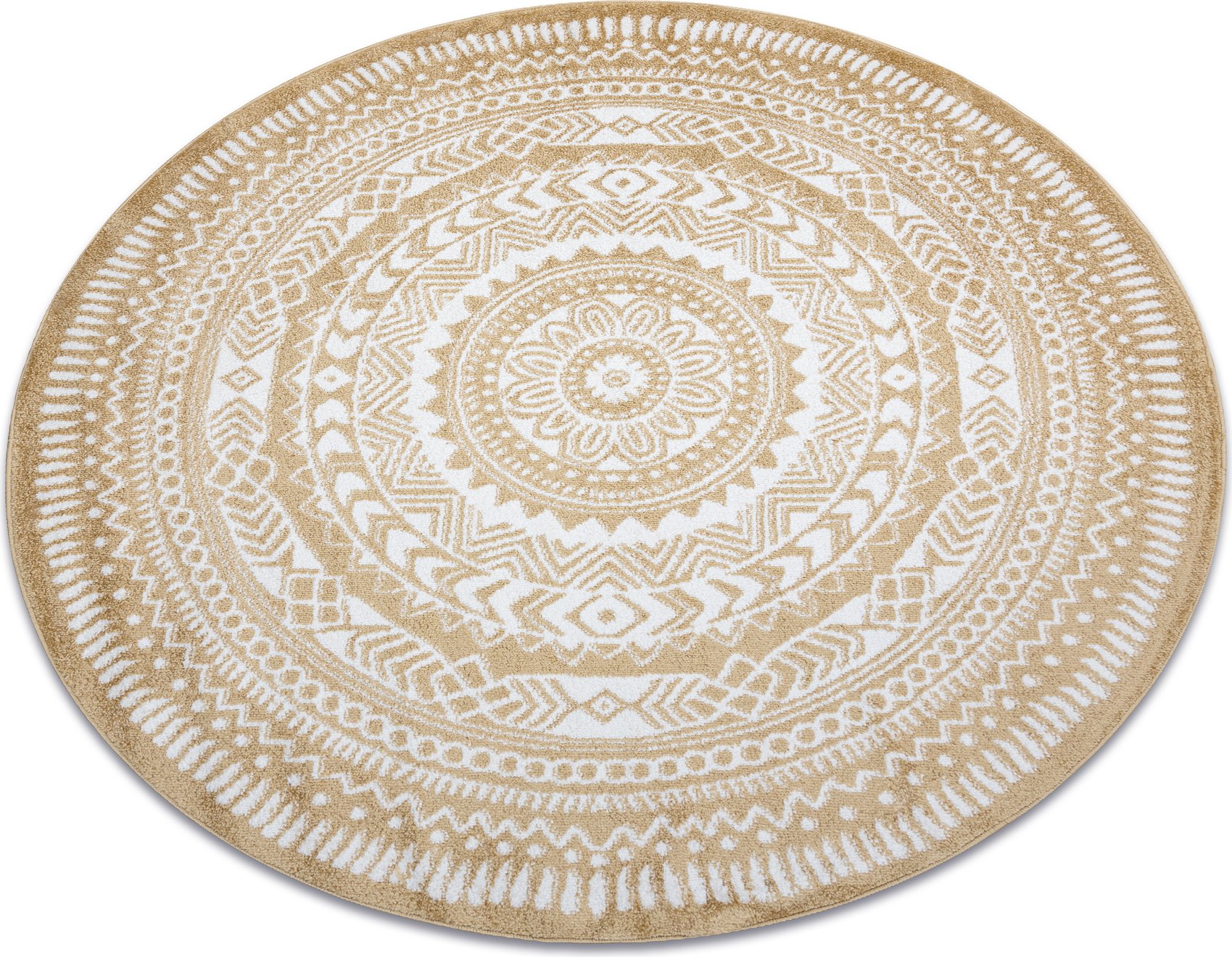 Dywan FUN Napkin serweta koło - złoty żółty koło 200 cm