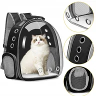 Torebki damskie - Czarny szary Transporter Kota Psa Torba PETSmart Plecak pies kot - miniaturka - grafika 1