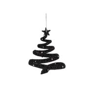 Ozdoby bożonarodzeniowe - Zawieszka choinka 13 cm czarny 3 sztuki - miniaturka - grafika 1