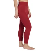 Spodnie rowerowe - LEONE 1947, Damskie legginsy z logo czerwone M ABX125 - miniaturka - grafika 1