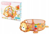 Zabawki interaktywne dla dzieci - EDUKACYJNA MATA DLA DZIECI 3W1 KOJEC BASEN DLA PIŁEK LEW - miniaturka - grafika 1