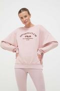 Bluzy damskie - Fila bluza damska kolor różowy z aplikacją - miniaturka - grafika 1