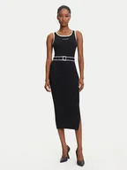 Sukienki - KARL LAGERFELD Sukienka codzienna A3W13039 Czarny Slim Fit - miniaturka - grafika 1