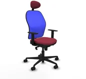 Fotele i krzesła biurowe - Krzesło Biurowe z Zagłówkiem Jorquera Piqueras y Crespo 1D036N1 Kasztanowy - miniaturka - grafika 1