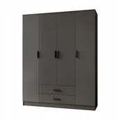 Szafy - Szafa ROMELLO 160 cm grafitowa szuflady lamele - miniaturka - grafika 1