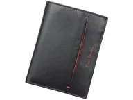 Portfele - Pierre Cardin, Portfel skórzany męski, Tilak07 330, czarny/bordowy, ochrona RFID - miniaturka - grafika 1