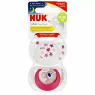Smoczki uspokajające - Nuk Smoczek uspokajający silikonowy 18-36m Star Day&Night 10739735 2 szt. - miniaturka - grafika 1