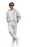 Dresy męskie - TRENDYOL MAN MĘSKIE SPODNIE DRESOWE SZARE Z MANKIETEM I WIĄZANIEM S 5DA - miniaturka - grafika 1