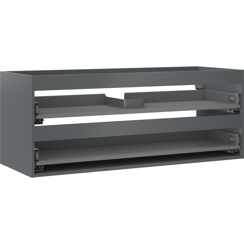 Mexen Box-A korpus szafki podumywalkowej 120 cm, 2 szuflady, grafit mat - 91AX0-1200-470-2-66