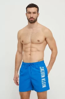 Stroje kąpielowe - Calvin Klein szorty kąpielowe kolor niebieski - grafika 1