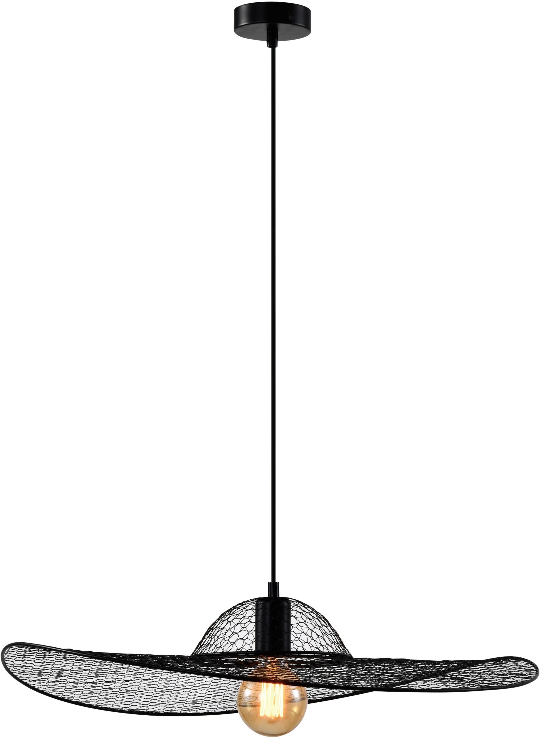 CANDELLUX Deco lampa sufitowa czarny 1x40W E27 abażur czarny 31-38272