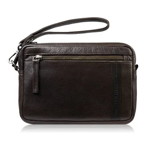 Saszetka męska do ręki brązowa elegancka klasyczna paolo peruzzi al-10-br - Torby męskie - miniaturka - grafika 1