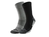 Skarpetki sportowe męskie - CRIVIT Skarpetki funkcyjne męskie, 2 pary (Szary/ czarny, 39/40) - miniaturka - grafika 1