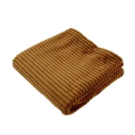 Koce i narzuty dla dzieci - Okrycie boudoir - DOMIVA - Karmel - 75 x 100 cm - Welur żebrowany, miękki i ciepły - miniaturka - grafika 1