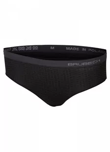 Damskie figi termoaktywne BRUBECK Base Layer - grafitowe - Spodnie sportowe damskie - miniaturka - grafika 1