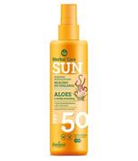 Balsamy i kremy do opalania - Farmona HERBAL CARE SUN SPF 50 ROŚLINNE WODOODPORNE MLECZKO DO OPALANIA DLA DZIECI ALOES Z WODĄ TERMALNĄ 150ML - miniaturka - grafika 1