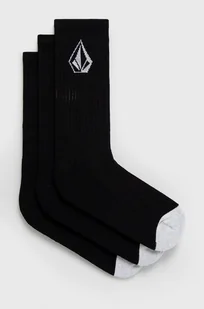 Volcom Skarpetki (3-pack) męskie kolor czarny - Skarpetki męskie - miniaturka - grafika 1
