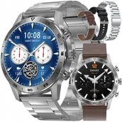 Smartwatch - Smartwatch męski z funkcją rozmów ciśnienie puls polskie menu kardio / trzy paski - JG Smart DT70 - miniaturka - grafika 1