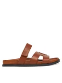 Klapki i japonki damskie - Gino Rossi Klapki MOIRA-E2527666 Brązowy - miniaturka - grafika 1