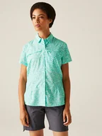 Koszulki sportowe damskie - Regatta Koszula funkcyjna "Packaway" w kolorze turkusowym - miniaturka - grafika 1